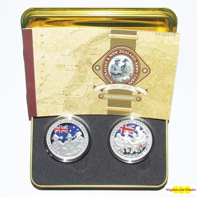 2005 Silver Proof 2-Coin Set - 90th Anniversary - Army Corps